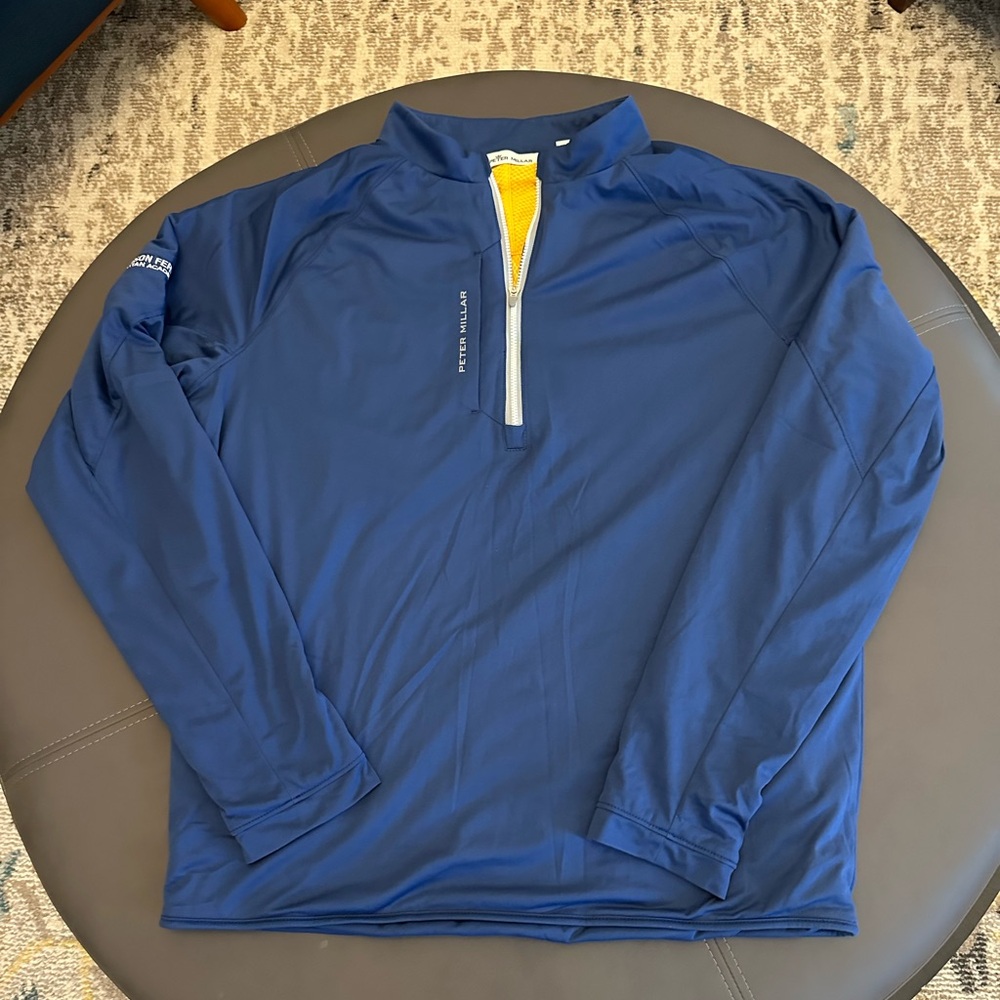 Peter Millar Crown Sport Pullover Thermal Flow Insulated Knit Half-Zip Men Large